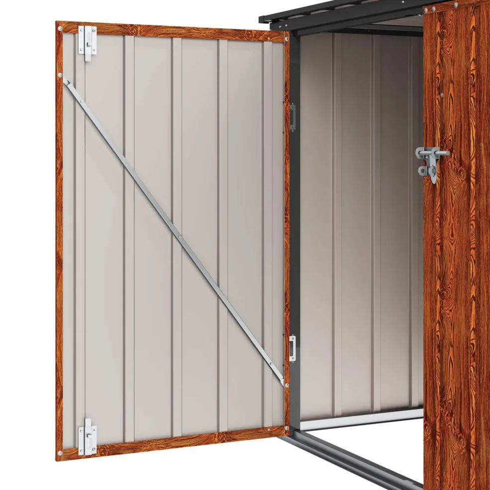 vidaXL Tuinopslagdoos Bruin 151,5 x 82 x 110,5 cm Staal