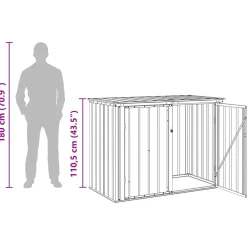 vidaXL Tuinopslagdoos Bruin 151,5 x 82 x 110,5 cm Staal