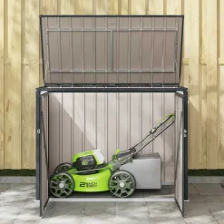 vidaXL Tuinopslagdoos Zwart 151,5 x 82 x 110,5 cm Staal