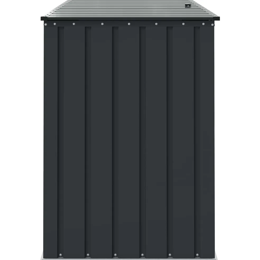 vidaXL Tuinopslagdoos Zwart 151,5 x 82 x 110,5 cm Staal