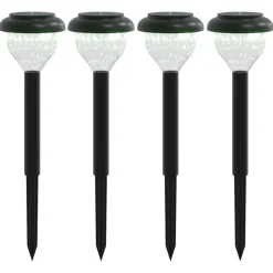 vidaXL Tuinpadverlichting 4 st solar met grondpennen RGB en warmwit