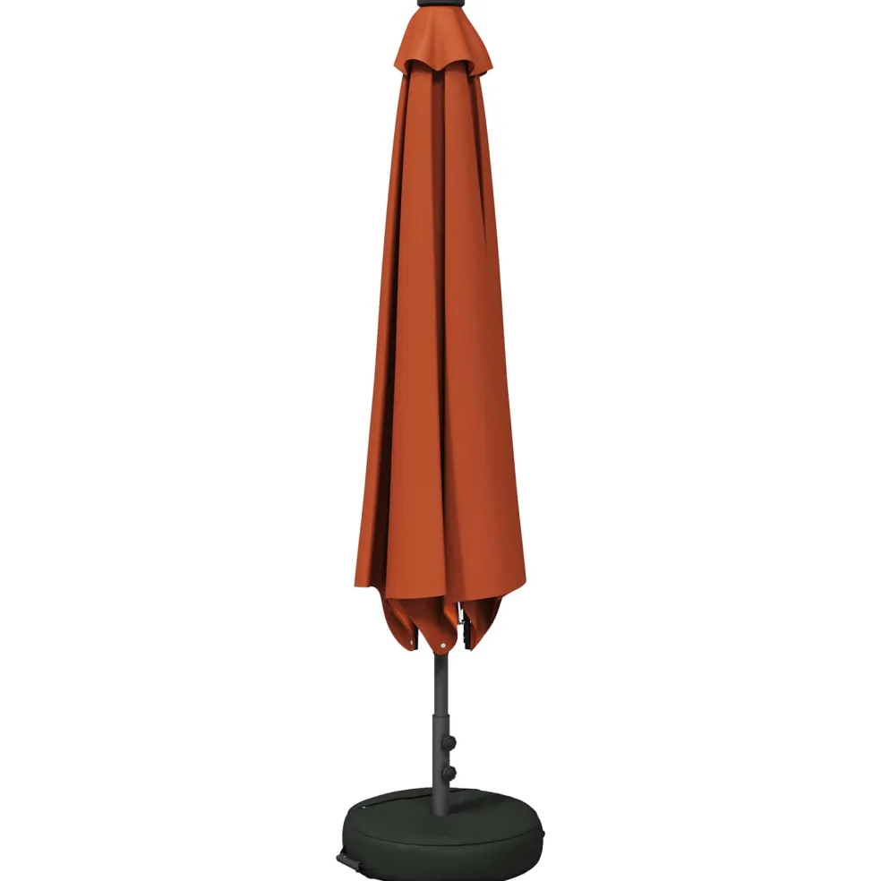 vidaXL Tuinparasol met LED-lampen en voet 200 x 300 cm Polyester