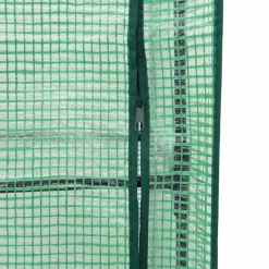 vidaXL Tuinplantenbak met Kasbedekking en Wielen Bruin PP