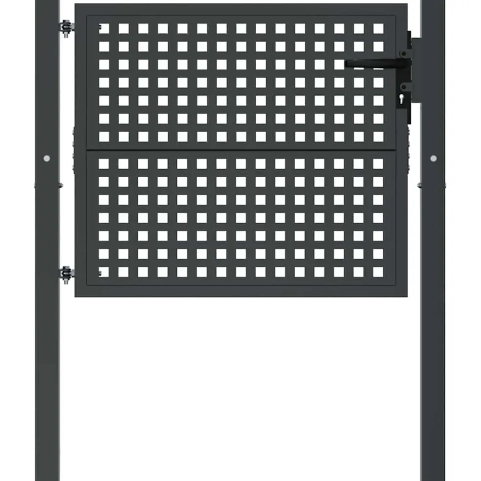vidaXL Tuinpoort Antraciet 100x75 cm Staal