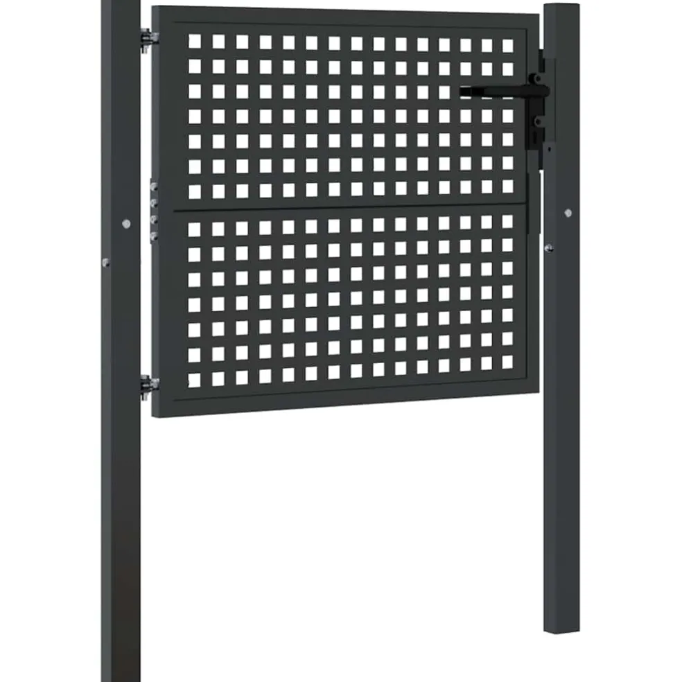 vidaXL Tuinpoort Antraciet 100x75 cm Staal