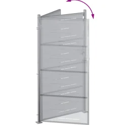 vidaXL Tuinpoort met slot Zilver 85 x 196 cm Roestvrij staal