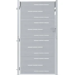 vidaXL Tuinpoort met slot Zilver 85 x 196 cm Roestvrij staal