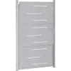 vidaXL Tuinpoort met slot Zilver 85 x 144 cm Roestvrij staal