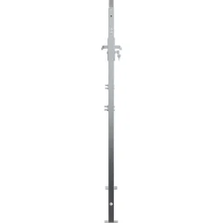 vidaXL Tuinpoort met slot Zilver 85 x 144 cm Roestvrij staal