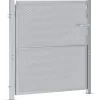 vidaXL Tuinpoort met slot Zilver 85 x 97 cm Roestvrij staal
