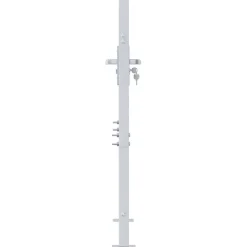 vidaXL Tuinpoort met slot Zilver 85 x 97 cm Roestvrij staal