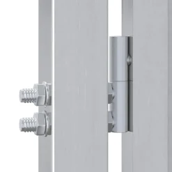 vidaXL Tuinpoort met slot Zilver 85 x 97 cm Roestvrij staal