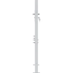 vidaXL Tuinpoort met slot Zilver 85 x 97 cm Roestvrij staal