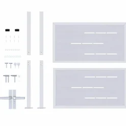 vidaXL Tuinpoort met slot Zilver 85 x 97 cm Roestvrij staal