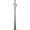 vidaXL Tuinpoort met slot Zilver 85 x 70 cm Roestvrij staal