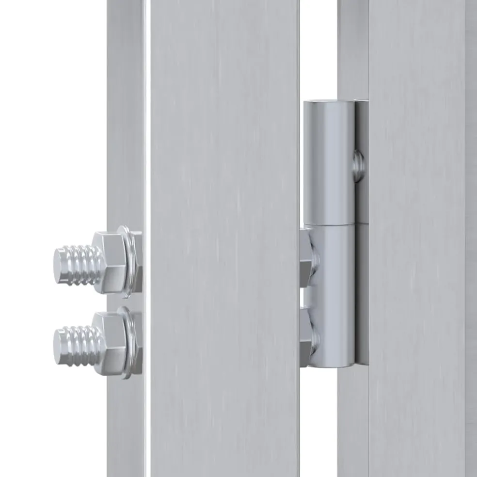 vidaXL Tuinpoort met slot Zilver 85 x 70 cm Roestvrij staal