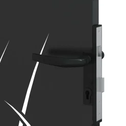 vidaXL Tuinpoort met slot Zwart 85 x 100 cm Poedergecoat staal