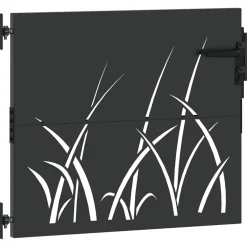 vidaXL Tuinpoort met slot Zwart 85 x 100 cm Poedergecoat staal