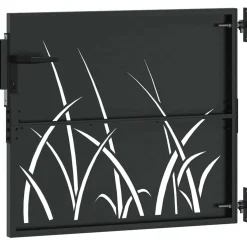 vidaXL Tuinpoort met slot Zwart 85 x 100 cm Poedergecoat staal