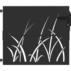 vidaXL Tuinpoort met slot Zwart 85 x 100 cm Poedergecoat staal