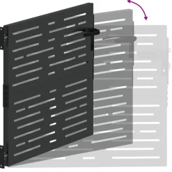 vidaXL Tuinpoort met slot Zwart 110 x 105 cm Gepoedercoat staal