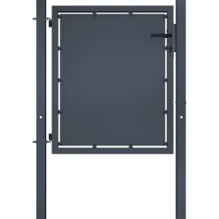 vidaXL Tuinpoort staal 100x75 cm antraciet