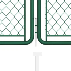 vidaXL Tuinpoort staal 400x75 cm groen