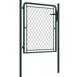 vidaXL Tuinpoort staal 100x75 cm groen