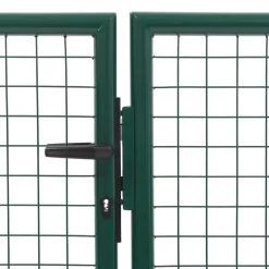 vidaXL Tuinpoort staal 350x75 cm groen