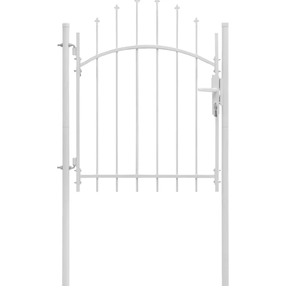 vidaXL Tuinpoort Woerden staal 1x1,25 m wit
