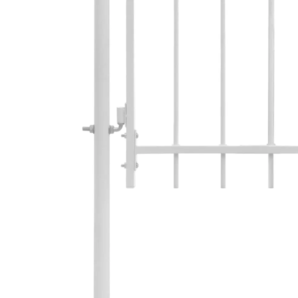 vidaXL Tuinpoort Woerden staal 1x1,25 m wit