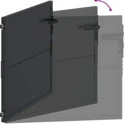 vidaXL Tuinpoort 110 x 105 cm Gepoedercoat staal Zwart Vergrendelbaar
