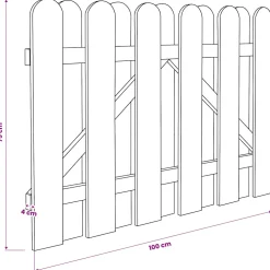 vidaXL Tuinpoort 100 x 75 cm Massief grenenhout Groen