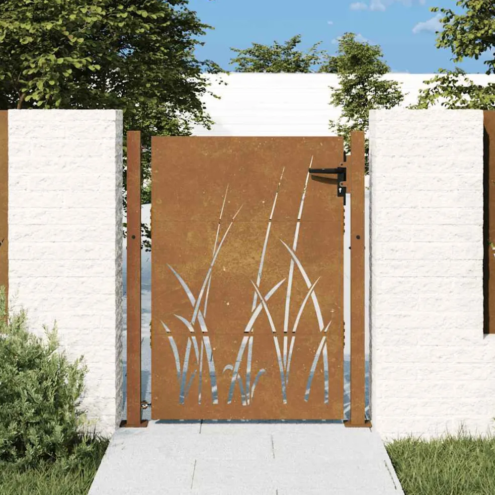 vidaXL Tuinpoort 100 x 150 cm Poedergecoat staal Zwart Vergrendelbaar