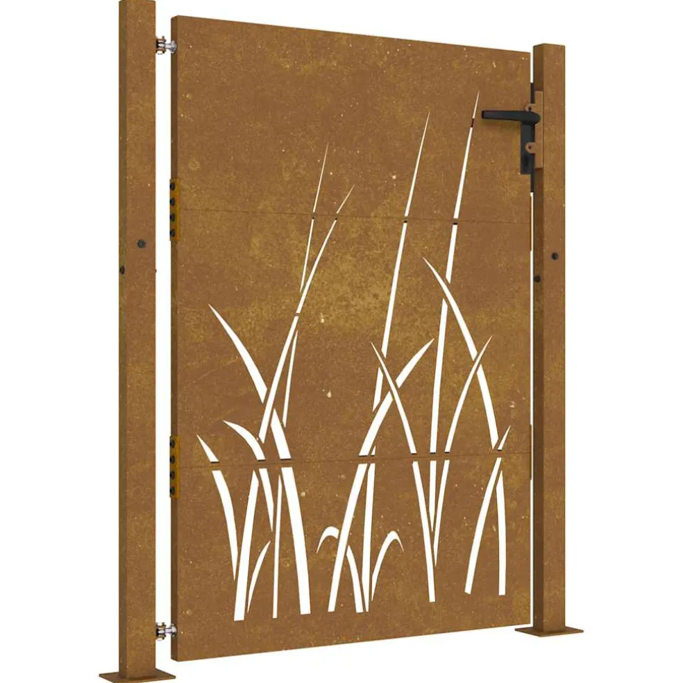 vidaXL Tuinpoort 100 x 150 cm Poedergecoat staal Zwart Vergrendelbaar