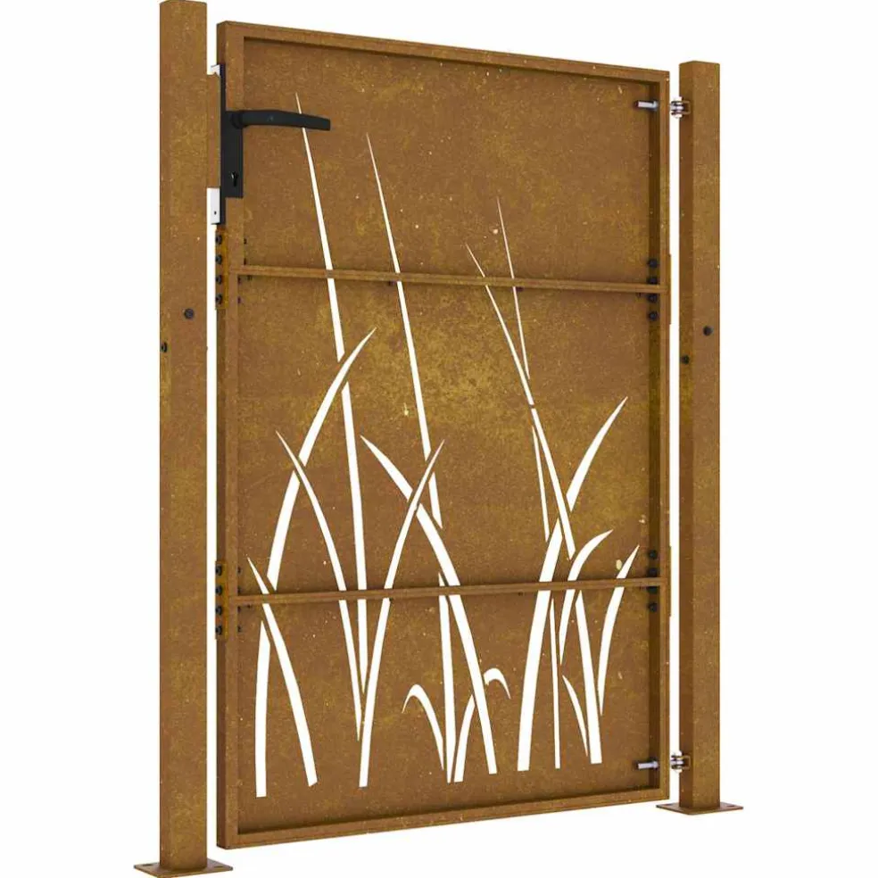 vidaXL Tuinpoort 100 x 150 cm Poedergecoat staal Zwart Vergrendelbaar