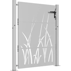 vidaXL Tuinpoort 100 x 150 cm Poedergecoat staal Zwart Vergrendelbaar