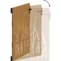 vidaXL Tuinpoort 100 x 150 cm Poedergecoat staal Zwart Vergrendelbaar