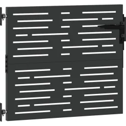 vidaXL Tuinpoort 85 x 100 cm Poedergecoat staal Zwart Vergrendelbaar