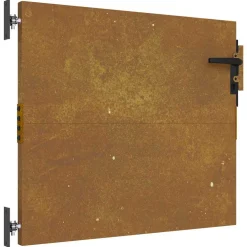 vidaXL Tuinpoort 85 x 75 cm Poedergecoat staal Zwart Vergrendelbaar