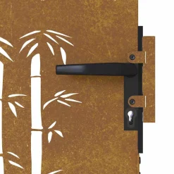 vidaXL Tuinpoort 85 x 75 cm Poedergecoat staal Zwart Vergrendelbaar