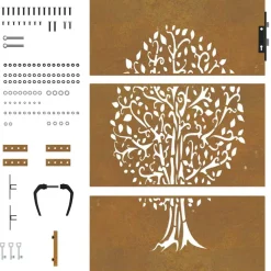 vidaXL Tuinpoort 85 x 125 cm Poedergecoat staal Zwart Vergrendelbaar
