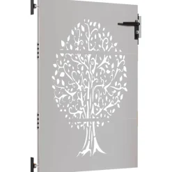 vidaXL Tuinpoort 85 x 125 cm Poedergecoat staal Zwart Vergrendelbaar
