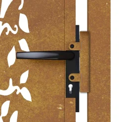 vidaXL Tuinpoort 100 x 75 cm Poedergecoat staal Zwart Vergrendelbaar