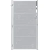 vidaXL Tuinpoort 85 x 174 cm Roestvrij staal zilver Vergrendelbaar