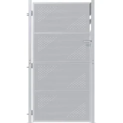 vidaXL Tuinpoort 85 x 174 cm Roestvrij staal zilver Vergrendelbaar