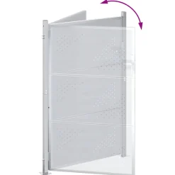 vidaXL Tuinpoort 85 x 120 cm Roestvrij staal zilver Vergrendelbaar