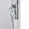 vidaXL Tuinpoort 85 x 70 cm Roestvrij staal zilver Vergrendelbaar