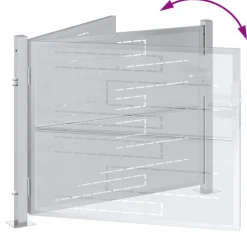 vidaXL Tuinpoort 85 x 70 cm Roestvrij staal zilver Vergrendelbaar