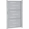 vidaXL Tuinpoort 85 x 120 cm Roestvrij staal zilver Vergrendelbaar